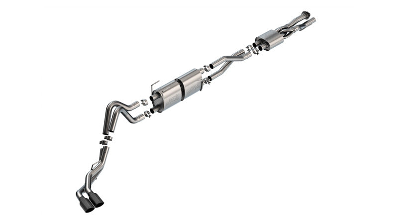 Borla 141016BC - BOR141016BC - Borla 20-26 Ford F250/F350 SD 7.3L V8 CC SB (160in WB) (SRW) S-Type Cat-Back Exhaust - Blk Chrome - Shipped in Europe - Tuningsupply.com