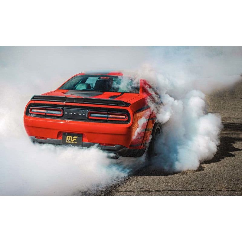 Magnaflow 19206 - MAG19206 - MagnaFlow Axle-Back, SS, 3in, Quad Split Rear 3.5 Tips 2015 Dodge Challenger incl SRT Hellcat - Shipped in Europe - Tuningsupply.com