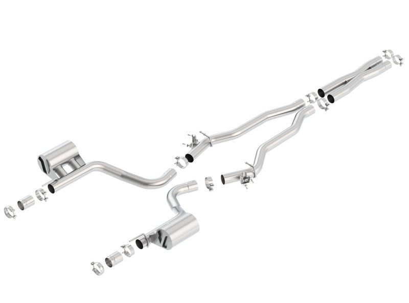 Borla 140648 - BOR140648 - Borla 15-16 Dodge Challenger Hellcat 6.2L V8 ATAK w/ Valve Simulator CB Exhaust Factory Valance - Shipped in Europe - Tuningsupply.com