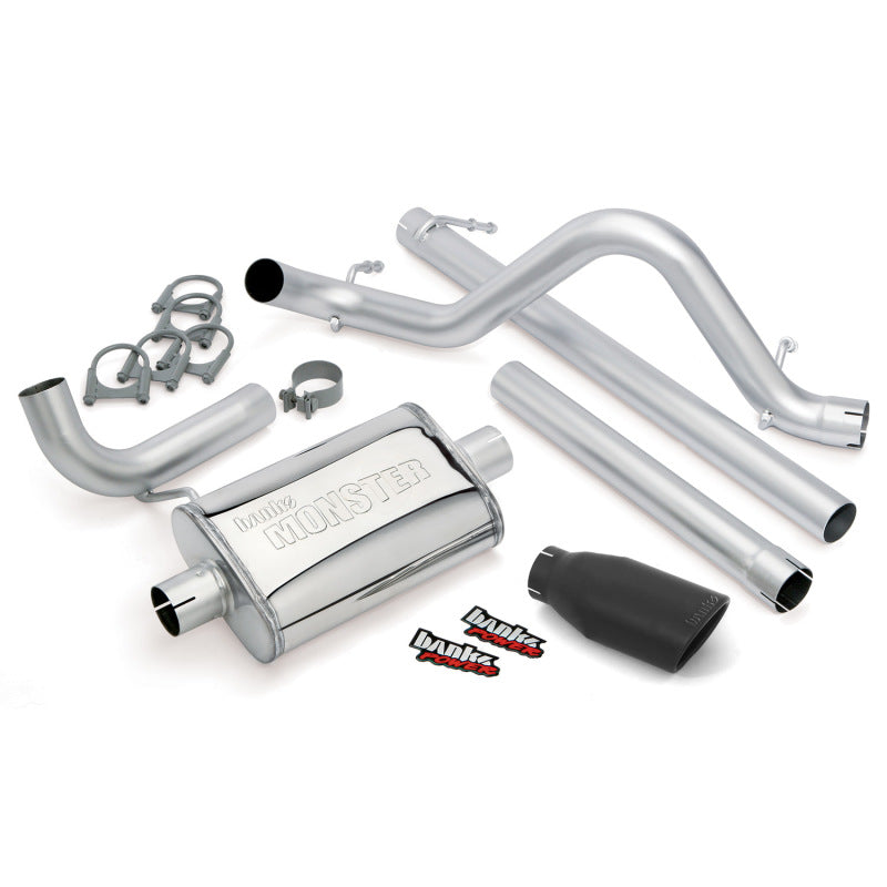 Banks Power 51322-B - GBE51322-B - Banks Power 07-11 Jeep 3.8L Wrangler Unlimited - 4dr Monster Exh Sys - SS Single Exh w/ Black Tip - Shipped in Europe - Tuningsupply.com