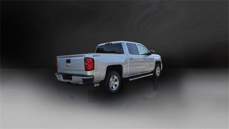 CORSA Performance 14873 - COR14873 - Corsa 14-19 GMC Sierra/Chevy Silv 1500 Crew Cab/Short Bed 5.3L V8 Polished Sport Single Side CB Exh - Shipped in Europe - Tuningsupply.com