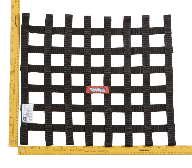 Racequip 726004RQP - RQP726004RQP - RaceQuip Black 18 X 21 SFI Ribbon Net - Shipped in Europe - Tuningsupply.com