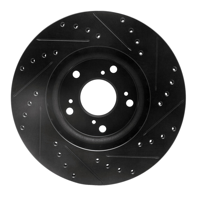 R1 Concepts 633-59045L - RNC633-59045L - R1 02-15 Acura CSX Front Left Drilled & Slotted Black Brake Rotor - Shipped in Europe - Tuningsupply.com