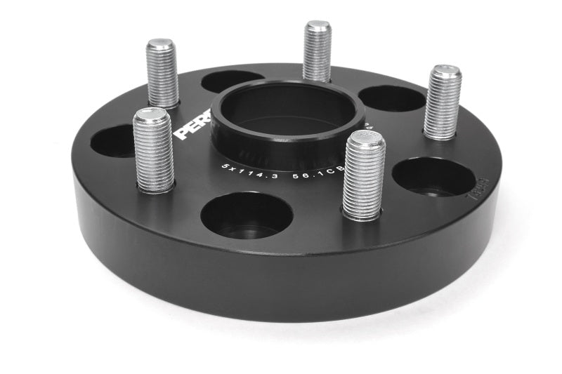 Perrin Performance PSP-WHL-025BK - PERPSP-WHL-025BK - PERRIN Subaru 25mm Wheel Spacers 5x114.3 BP w/56mm Hub - Black - Shipped in Europe - Tuningsupply.com