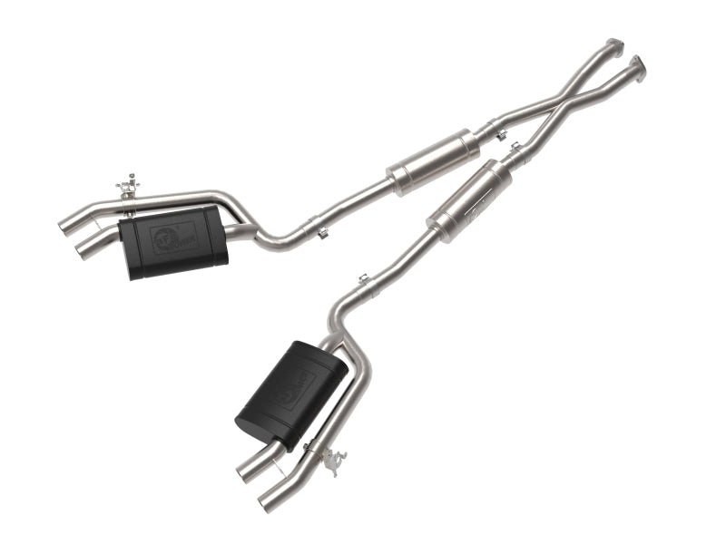 aFe 49-37025 - AFE49-37025 - aFe Gemini XV 2.5in 304 SS Cat-Back Exhaust w/Cut-Out 18-22 Kia Stinger V6 3.3L - Shipped in Europe - Tuningsupply.com