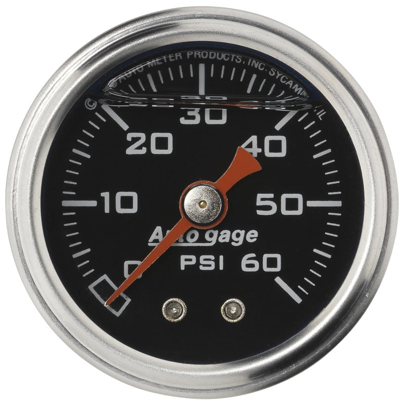 AutoMeter 2173 - ATM2173 - Autometer AutoGage 1.5in Liquid Filled Mechanical 0-60 PSI Fuel Pressure Gauge - Black - Shipped in Europe - Tuningsupply.com
