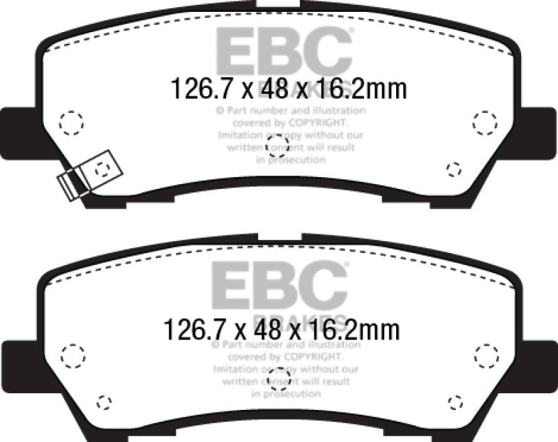 EBC DP43043R - EBCDP43043R - EBC 15+ Ford Mustang 2.3 Turbo Performance Pkg Yellowstuff Rear Brake Pads - Shipped in Europe - Tuningsupply.com