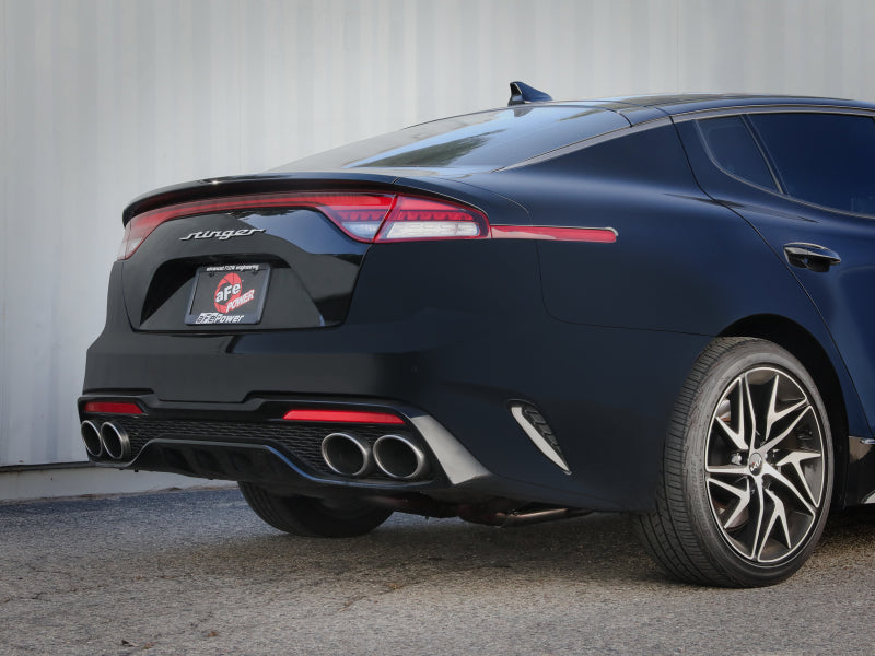aFe 49-37024 - AFE49-37024 - aFe 22-23 Kia Stinger L4-2.5L Turbo Gemini XV 3in to Dual 2-1/2in Cat-Back Exhaust System w/ Cut-Out - Shipped in Europe - Tuningsupply.com