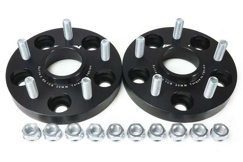 Perrin Performance PTP-WHL-120BK - PERPTP-WHL-120BK - PERRIN 23-26 Toyota GR Corolla 60.1mm CB / 5x114.3 BP Wheel Spacers - 20mm - Shipped in Europe - Tuningsupply.com