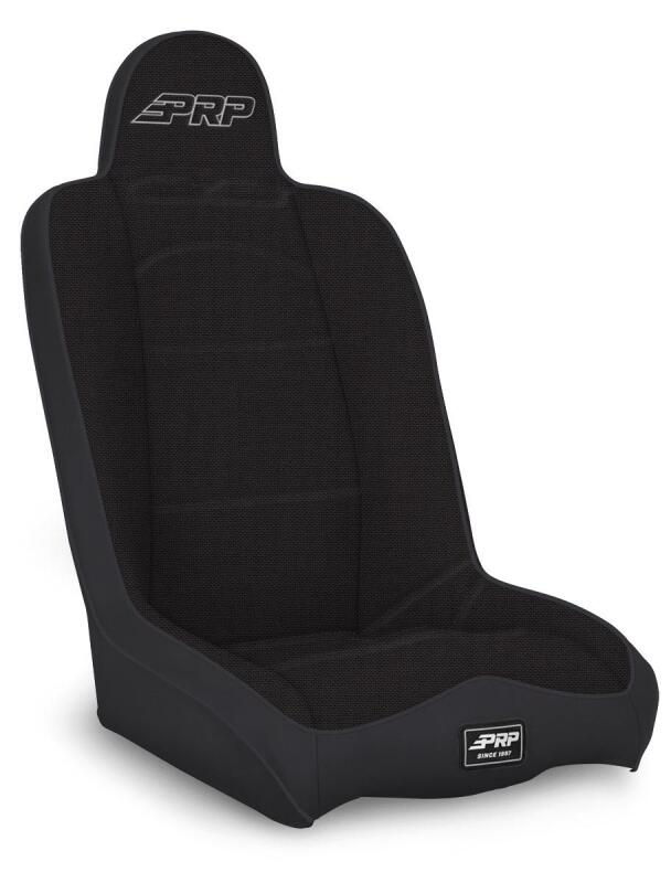 PRP Seats A140110-50 - PRPA140110-50 - PRP Daily Driver High Back Suspension Seat (Two Neck Slots) - All Black - Shipped in Europe - Tuningsupply.com