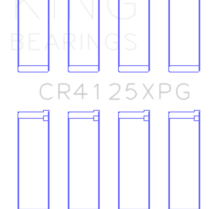 King Engine Bearings GCR4125XPG - KINGCR4125XPG - King Subaru EJ20/EJ22/EJ25 (Suites 52mm Journal Size) Tri-Metal Perf Rod Bearing Set - Size STD - Shipped in Europe - Tuningsupply.com