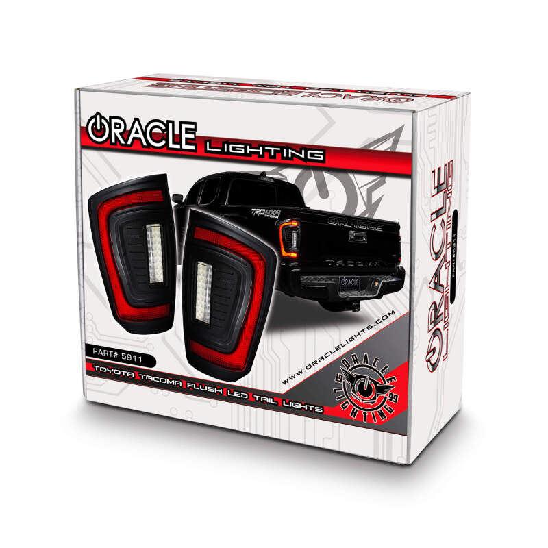 ORACLE Lighting 5911-504-T - ORL5911-504-T - Oracle Lighting 16-23 Gen 3 Toyota Tacoma Black Series Flush Style LED Tail Lights - Shipped in Europe - Tuningsupply.com