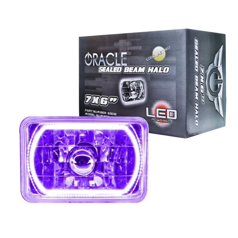 ORACLE Lighting 6908-007 - ORL6908-007 - Oracle Pre-Installed Lights 7x6 IN. Sealed Beam - UV/Purple Halo - Shipped in Europe - Tuningsupply.com