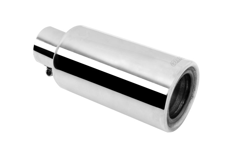 Gibson 500659 - GIB500659 - Gibson Rolled Edge Angle-Cut Muffler Quiet Tip - 4in OD/2.25in Inlet/12in Length - Stainless - Shipped in Europe - Tuningsupply.com