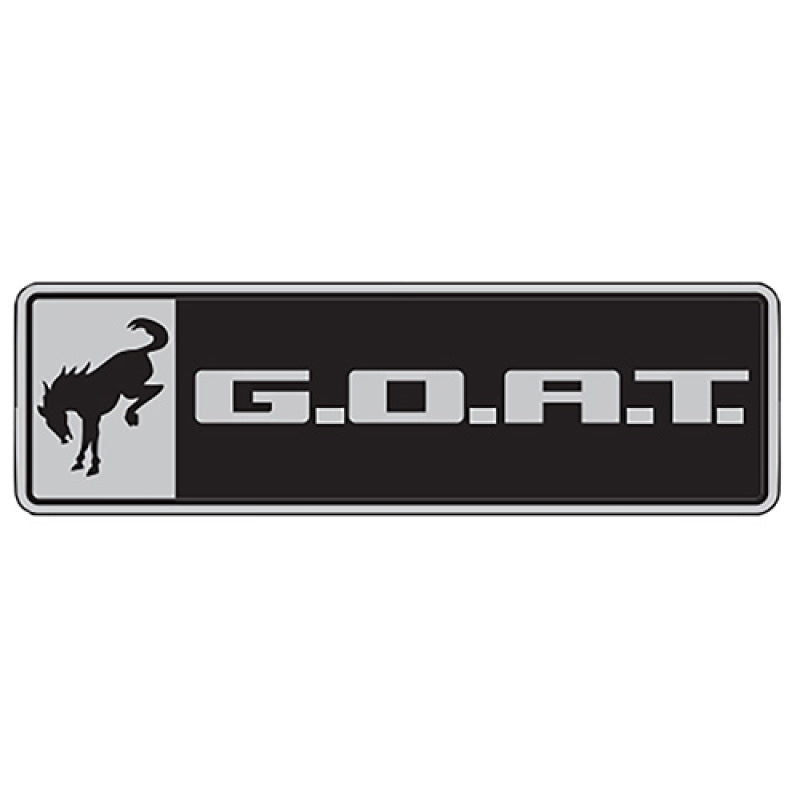 Ford Racing M-1447-GOAT - FRPM-1447-GOAT - Ford Racing Bronco/Bronco Sport G.O.A.T. Badge - Black/Chrome - Shipped in Europe - Tuningsupply.com