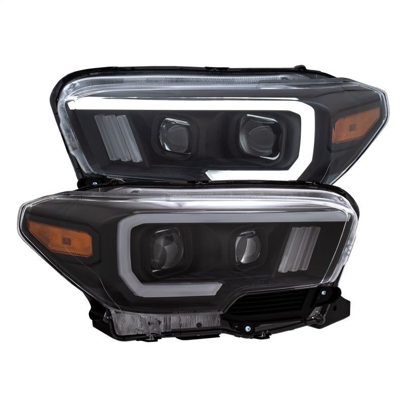 ANZO 111397 - ANZ111397 - ANZO 2016-2017 Toyota Tacoma Projector Headlights w/ Plank Style Switchback Black w/ Amber w/ DRL - Shipped in Europe - Tuningsupply.com