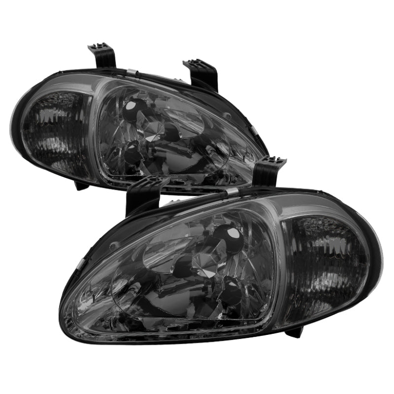 SPYDER 5013439 - SPY5013439 - xTune Honda Del Sol 93-97 1Pc Crystal Headlights Smoke HD-ON-HDEL93-1P-SM - Shipped in Europe - Tuningsupply.com