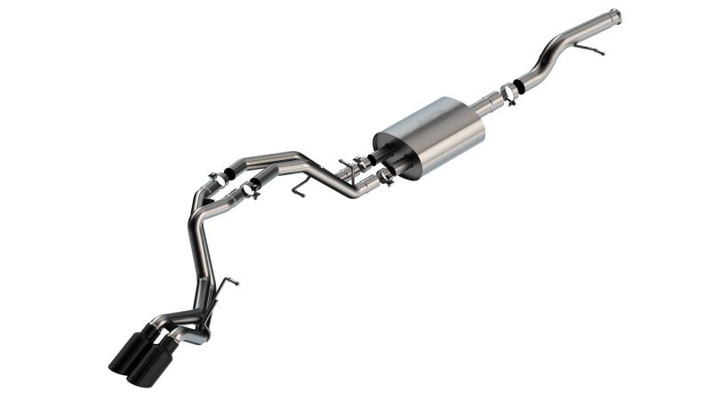 Borla 140854BC - BOR140854BC - Borla 21-22 Chevrolet Tahoe 5.3L V8 AT 2/4WD Touring Cat-Back Exhaust (Black Chrome) - Shipped in Europe - Tuningsupply.com