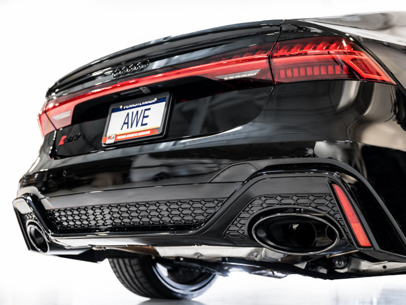 AWE Tuning 3025-33776 - AWE3025-33776 - AWE Tuning 21-23 Audi C8 RS6/RS7 SwitchPath Cat-back Exhaust - Diamond Black Tips - Shipped in Europe - Tuningsupply.com