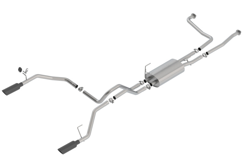 Borla 140796BC - BOR140796BC - Borla 16-19 Nissan Titan 5.6L V8 2WD/4WD S-Type Catback Exhaust - Black Chrome Tips - Shipped in Europe - Tuningsupply.com