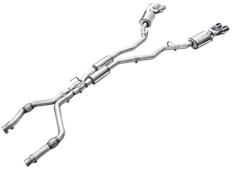 AWE Tuning 3015-42625 - AWE3015-42625 - AWE Tuning 2020+ Ford Explorer ST Touring Edition Exhaust w/ Chrome Silver Tips - Shipped in Europe - Tuningsupply.com