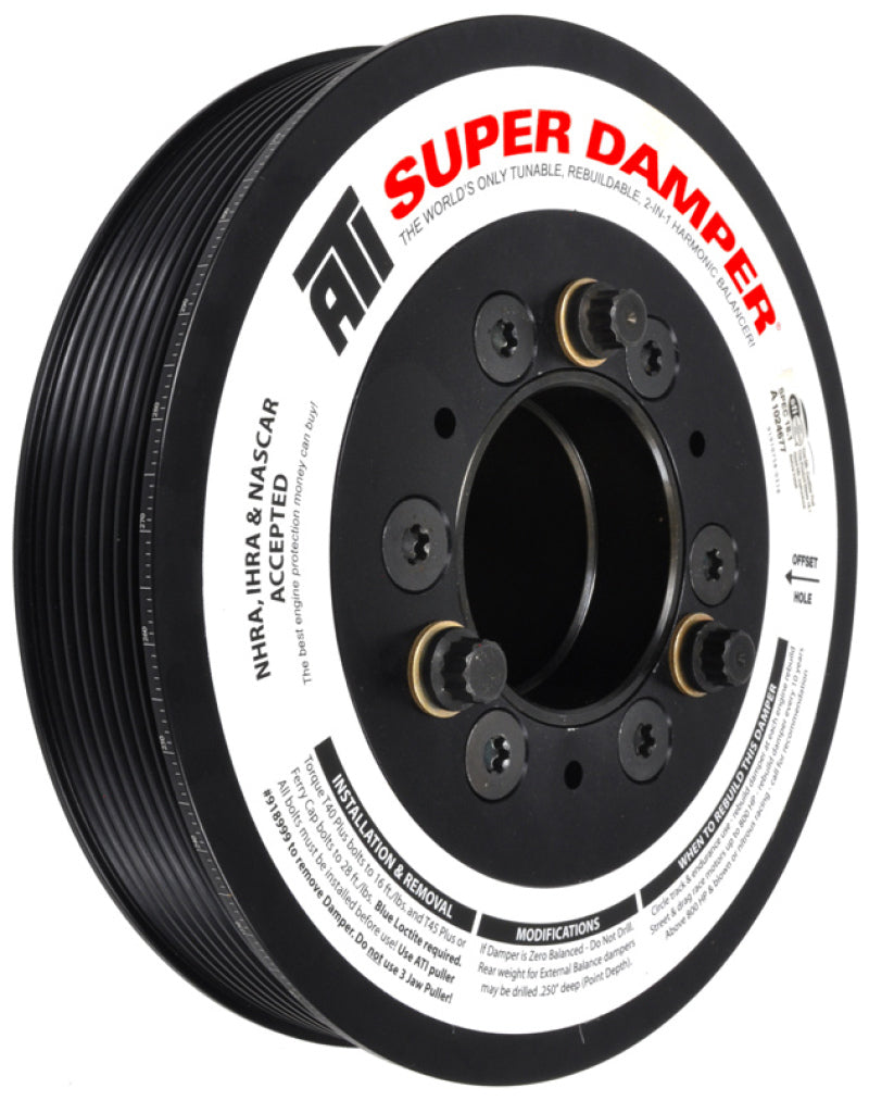 ATI ATI918452 - APPATI918452 - ATI Damper - 7.48in - Alum - 8 Grv - Dodge - 2009+ - 5.7L / 6.4L Hemi Truck - 3 Ring - Shipped in Europe - Tuningsupply.com