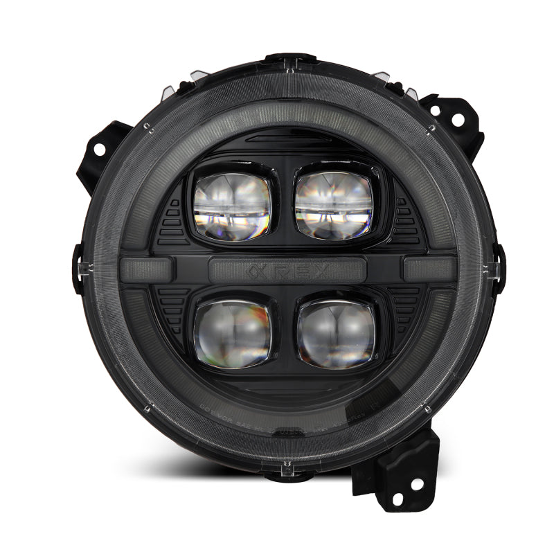 AlphaRex 880867 - ARX880867 - AlphaRex 18-23 Jeep Wrangler JL/Gladiator JT LED Proj Headlights Alpha-Blk w/ Activ Light/Seq Signal - Shipped in Europe - Tuningsupply.com