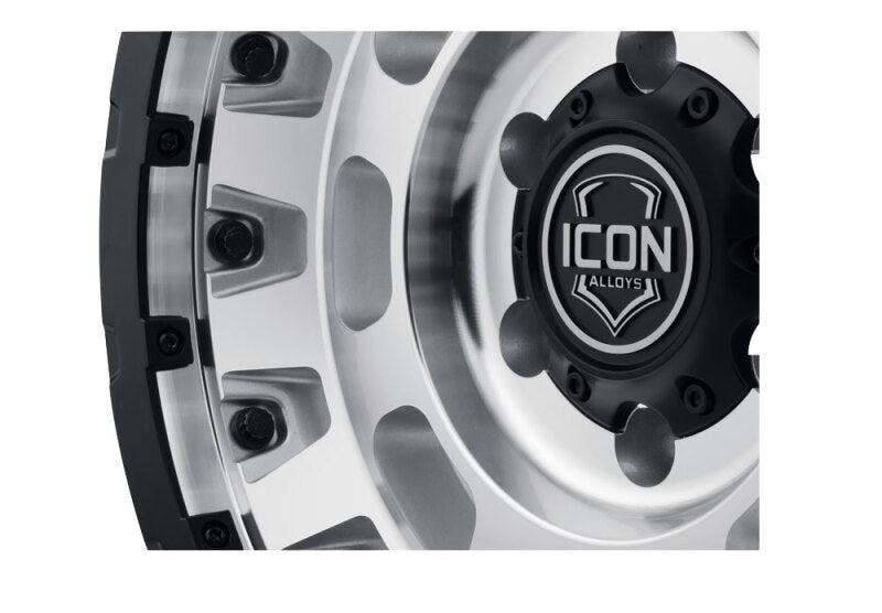 ICON 21017857345SM - ICO21017857345SM - ICON Hammer Pro 17x8.5 / 5x5 / -6mm / 4.5in BS - Silver Machined - Shipped in Europe - Tuningsupply.com