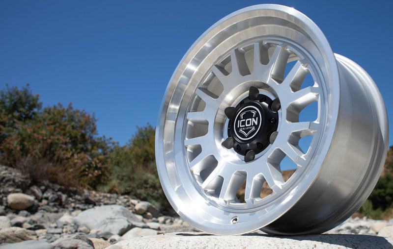 ICON 8217855557SM - ICO8217855557SM - ICON Anza 17x8.5 5x150 25mm Offset 5.75in BS Silver Machined Wheel - Shipped in Europe - Tuningsupply.com