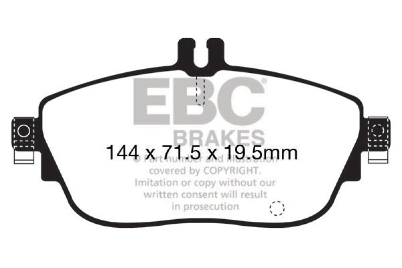 EBC UD1694 - EBCUD1694 - EBC 13+ Mercedes-Benz CLA250 2.0 Turbo Ultimax2 Front Brake Pads - Shipped in Europe - Tuningsupply.com