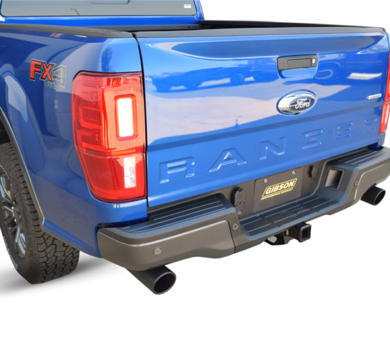 Gibson 69550B - GIB69550B - Gibson 19-22 Ford Ranger Lariat 2.3L 2.5in Cat-Back Dual Sport Exhaust - Black Elite - Shipped in Europe - Tuningsupply.com