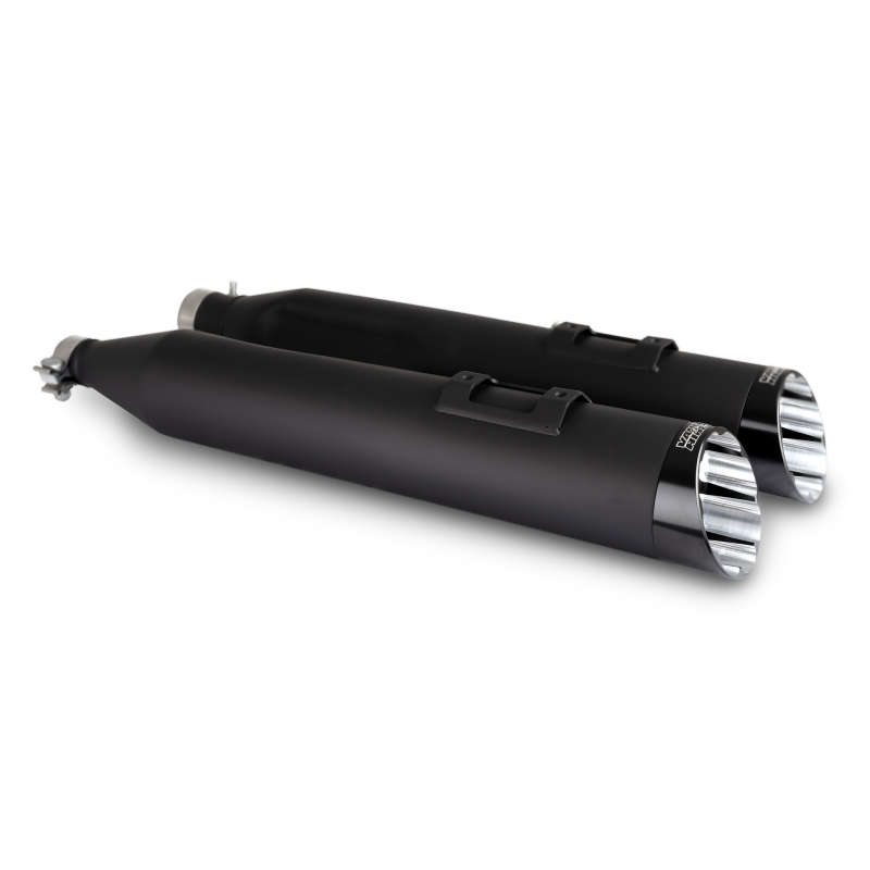Vance and Hines 47960 - VAH47960 - Vance & Hines Harley-Davidson M8 Touring Razorback 450 Slip-ons - Black - Shipped in Europe - Tuningsupply.com