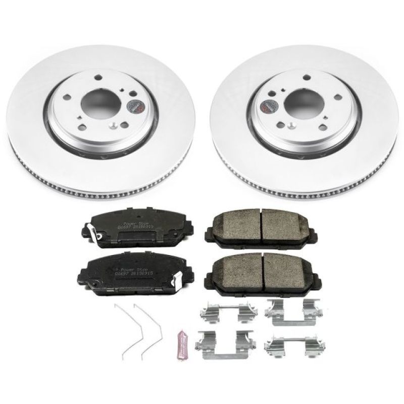 PowerStop CRK7347 - PSBCRK7347 - Power Stop 17-18 Acura ILX Front Z17 Evolution Geomet Coated Brake Kit - Shipped in Europe - Tuningsupply.com