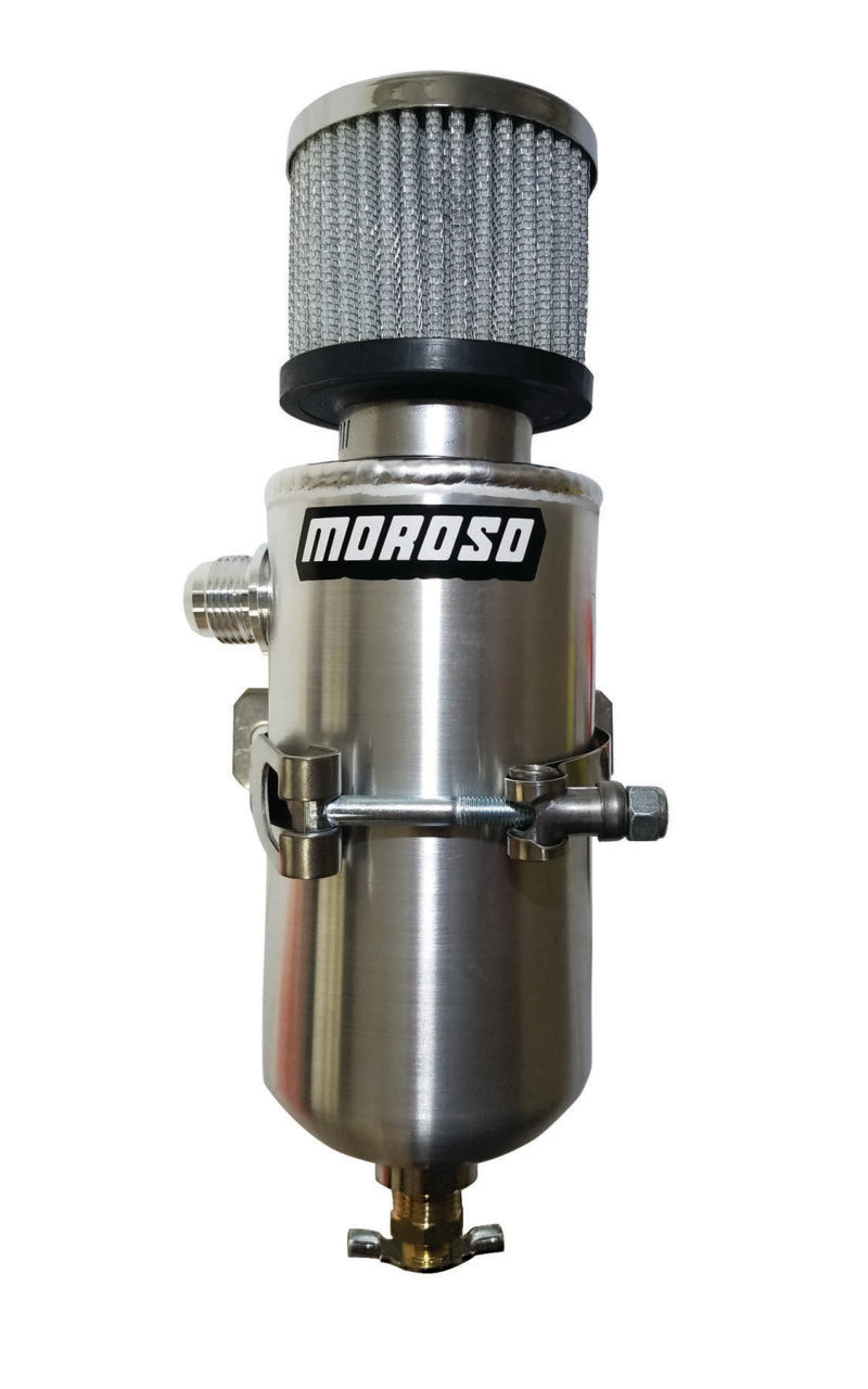 Moroso 85459 - MOR85459 - Moroso Breather Tank/Catch Can -10An Male Fitting - Aluminum - Shipped in Europe - Tuningsupply.com