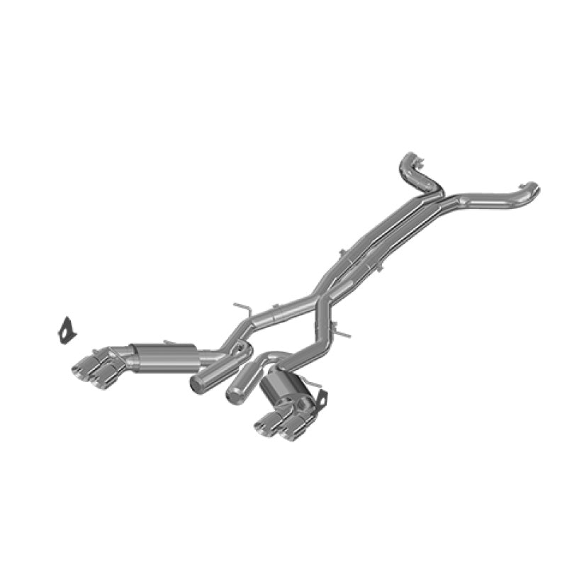 MBRP PS7032409 - MBRPS7032409 - MBRP 2016+ Chevy Camaro SS 6.2L 3in Dual Cat-Back Quad Tip Exhaust Street Version w/ SS T409 Tips - Shipped in Europe - Tuningsupply.com