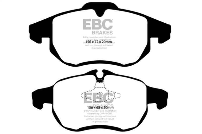 EBC DP41414R - EBCDP41414R - EBC 03 Saab 9-3 2.0 Turbo (Arc) Yellowstuff Front Brake Pads - Shipped in Europe - Tuningsupply.com