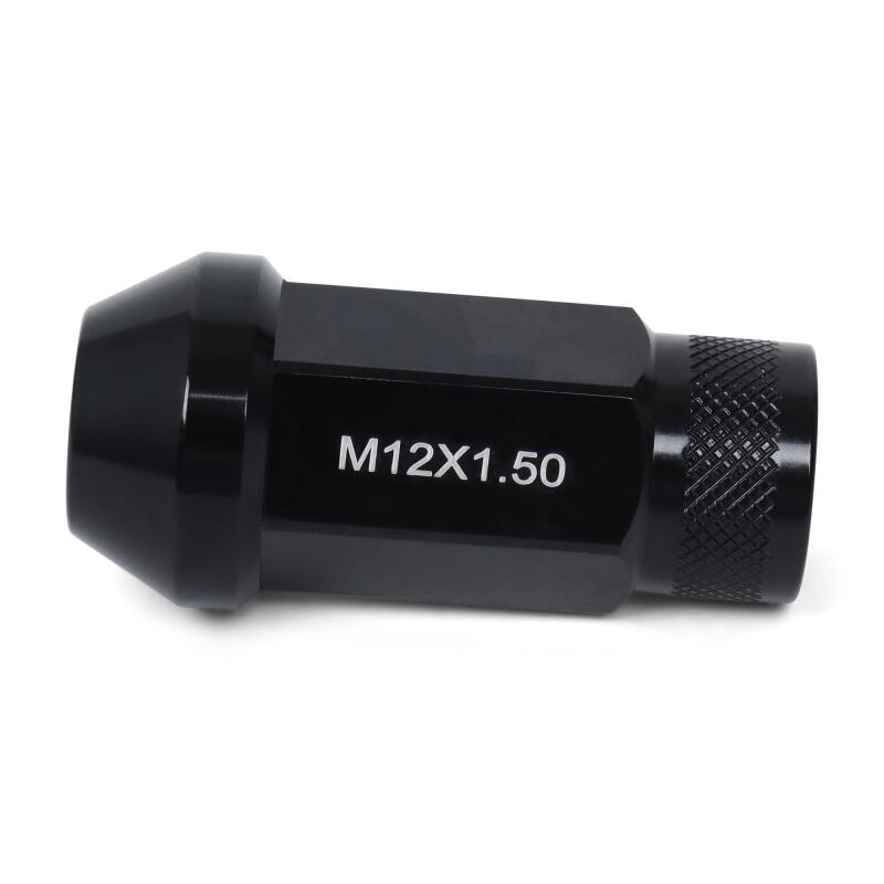 BLOX Racing BXAC-00104-SSBK - BLOBXAC-00104-SSBK - BLOX Racing Street Series Forged Lug Nuts - Black 12 x 1.5mm - Set of 20 (New Design) - Shipped in Europe - Tuningsupply.com