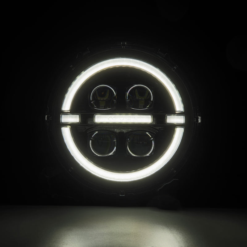 AlphaRex 880867 - ARX880867 - AlphaRex 18-23 Jeep Wrangler JL/Gladiator JT LED Proj Headlights Alpha-Blk w/ Activ Light/Seq Signal - Shipped in Europe - Tuningsupply.com