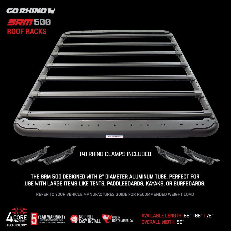 Go Rhino 5935065T - GOR5935065T - Go Rhino SRM 500 Roof Rack - 65in - Shipped in Europe - Tuningsupply.com
