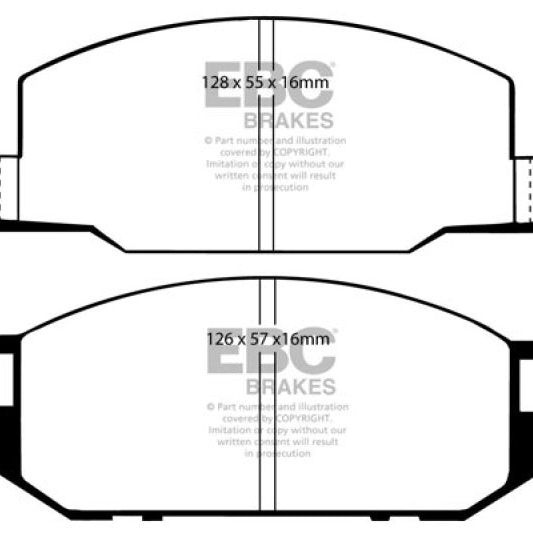 EBC DP4456R - EBCDP4456R - EBC 85-90 Lotus Esprit 2.2 Yellowstuff Front Brake Pads - Shipped in Europe - Tuningsupply.com