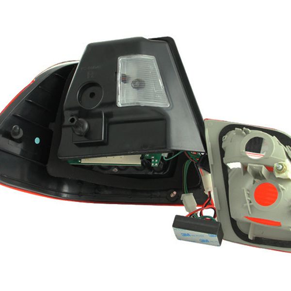 ANZO 321096 - ANZ321096 - ANZO 2002-2005 BMW 3 Series E46 LED Taillights Red/Clear - Shipped in Europe - Tuningsupply.com