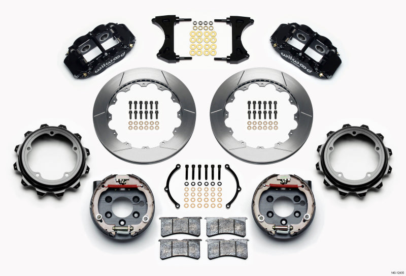 Wilwood 140-12435 - WIL140-12435 - Wilwood Narrow Superlite 4R Rear P-Brk Kit 12.88in Strange Eng Floater 3.49in Offset - Shipped in Europe - Tuningsupply.com