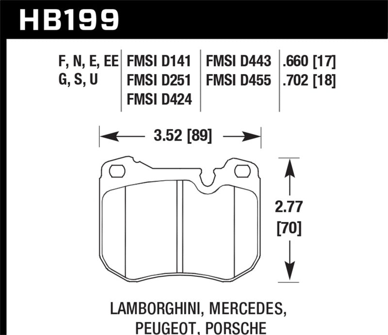 Hawk Performance KHB199E.702 - HAWKHB199E.702 - Hawk 77-84 &86-88 Porsche 924 / 78-81 928 / 83-89 944 Blue 9012 Front Race Brake Pads - Shipped in Europe - Tuningsupply.com