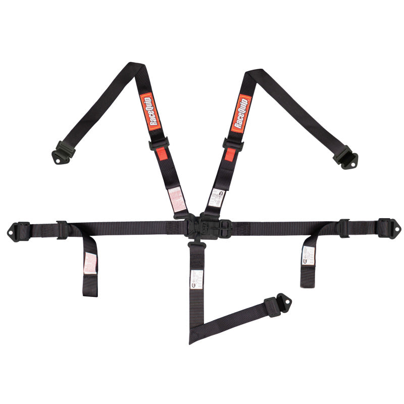 Racequip 709009RQP - RQP709009RQP - RaceQuip Black JR. L & L 5pt Harness - Shipped in Europe - Tuningsupply.com