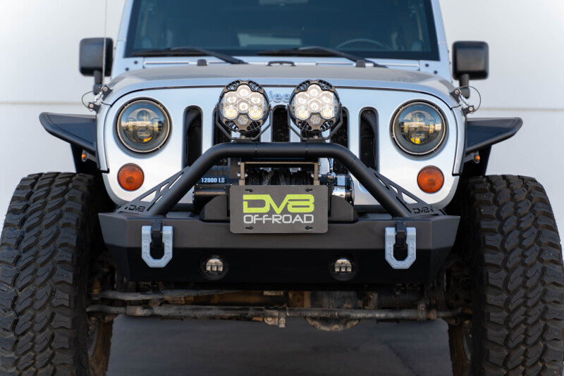 DV8 Offroad LPBM-02 - DVELPBM-02 - DV8 Offroad Fairlead Mounted Flip-Up License Plate Bracket - Shipped in Europe - Tuningsupply.com