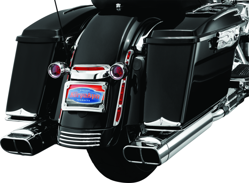 Kuryakyn 7797 - KUR7797 - Kuryakyn Rear Fender Accents FLHX & FLTR Models Chrome - Shipped in Europe - Tuningsupply.com
