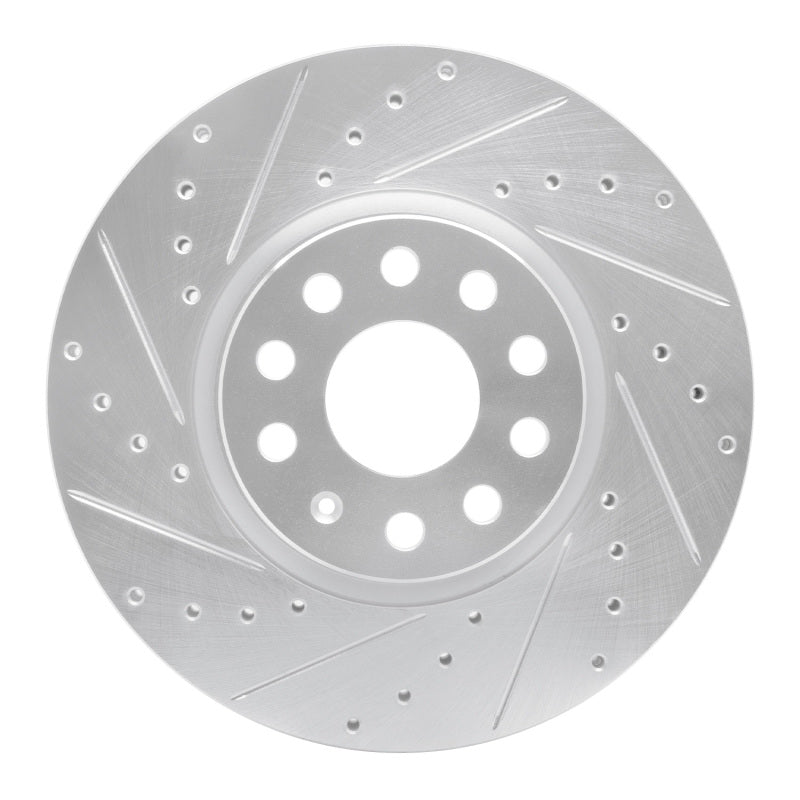 R1 Concepts 631-74053L - RNC631-74053L - R1 05-25 Audi Q3 Front Left Drilled & Slotted Silver Brake Rotor - Shipped in Europe - Tuningsupply.com