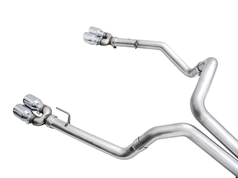 AWE Tuning 3015-42203 - AWE3015-42203 - AWE Tuning 4th Gen GM 1500 6.2L 0FG Catback Split Rear Exit (w/ Bumper Cutouts) - Quad Chrome Tips - Shipped in Europe - Tuningsupply.com