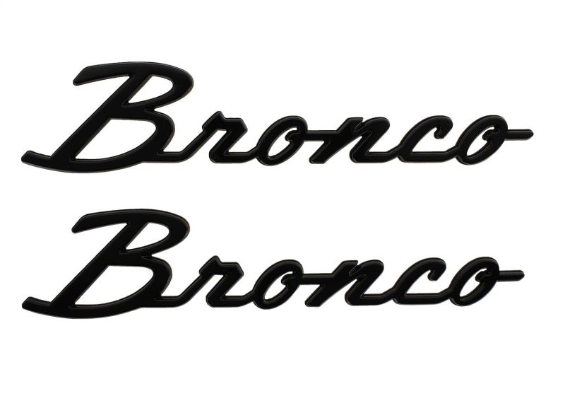 Ford Racing M-1447-BSGS - FRPM-1447-BSGS - Ford Racing 21-24 Bronco Classic Script Fender Badge Kit - Gloss Black - Shipped in Europe - Tuningsupply.com