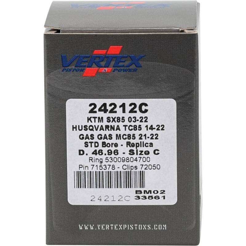 Vertex Pistons 24212C - VEP24212C - Vertex Pistons 03-24 85 SX/13-24 85 SX BW/13-14 85 SXS Cast Replica Piston Kit - Shipped in Europe - Tuningsupply.com